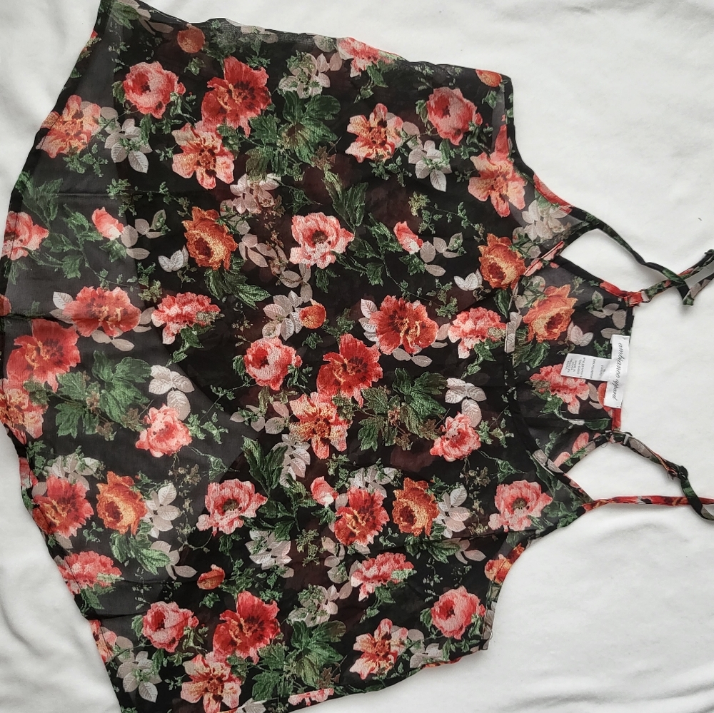ambiance apparel top cami flower